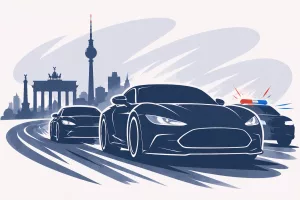 Illegales Autorennen in Berlin